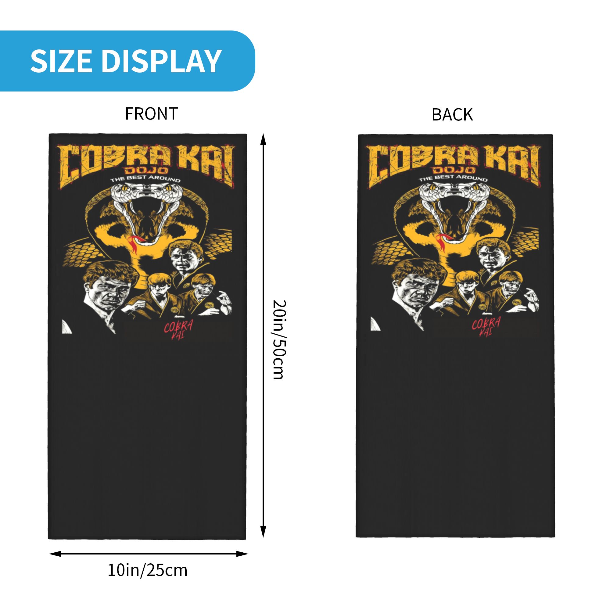 Custom Cobra Kai Bandana Neck  - Neck Gaiter Face Cover 评论和价格