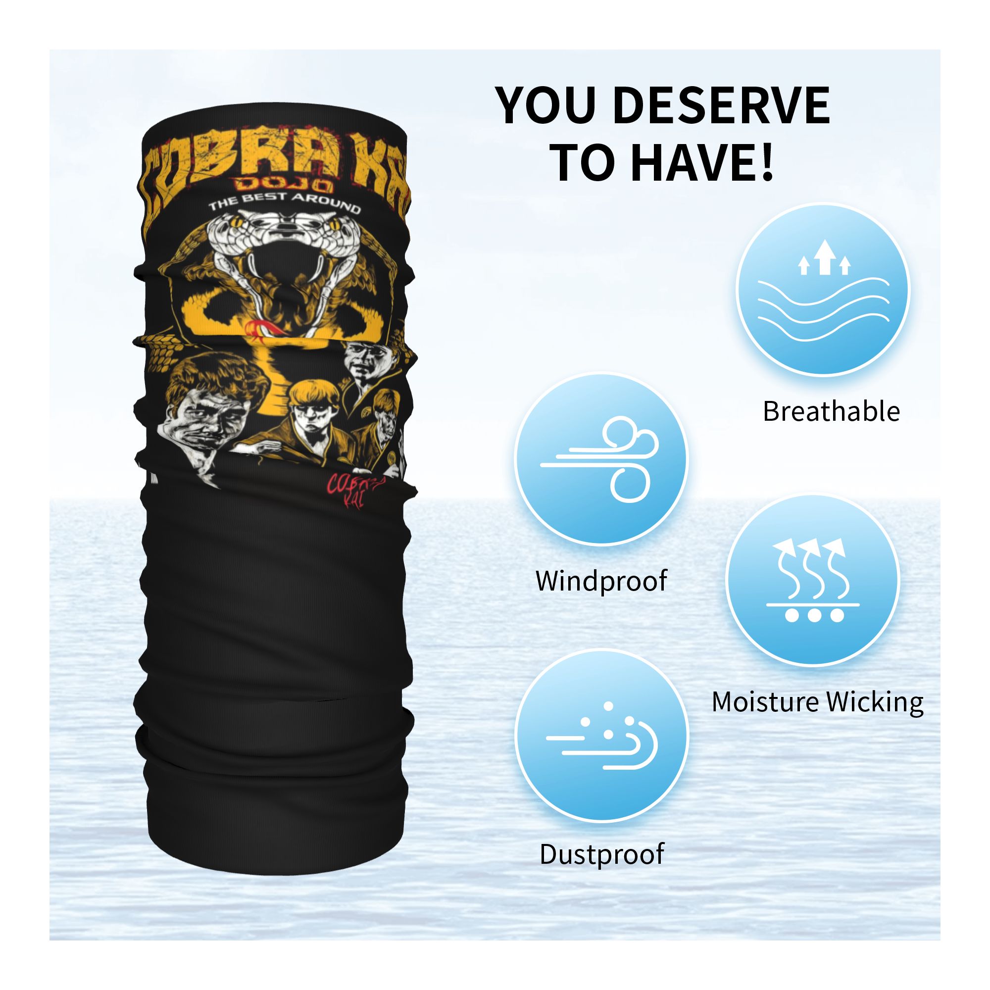 Custom Cobra Kai Bandana Neck  - Neck Gaiter Face Cover 评论和价格