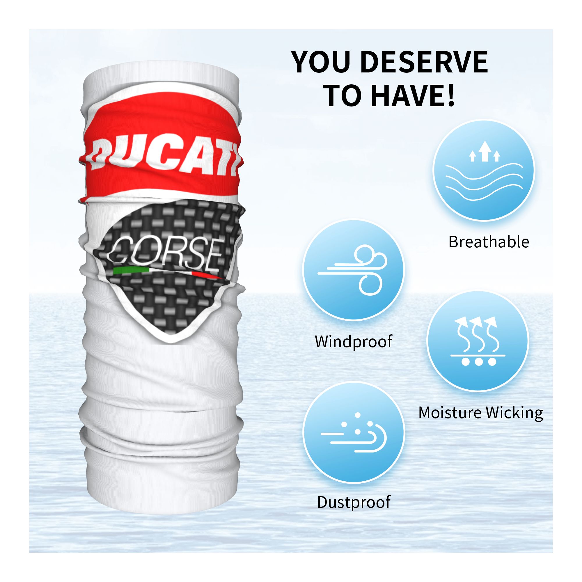 Custom Racing Sprot Ducatis Ba - Neck Gaiter Face Cover 评论和价格