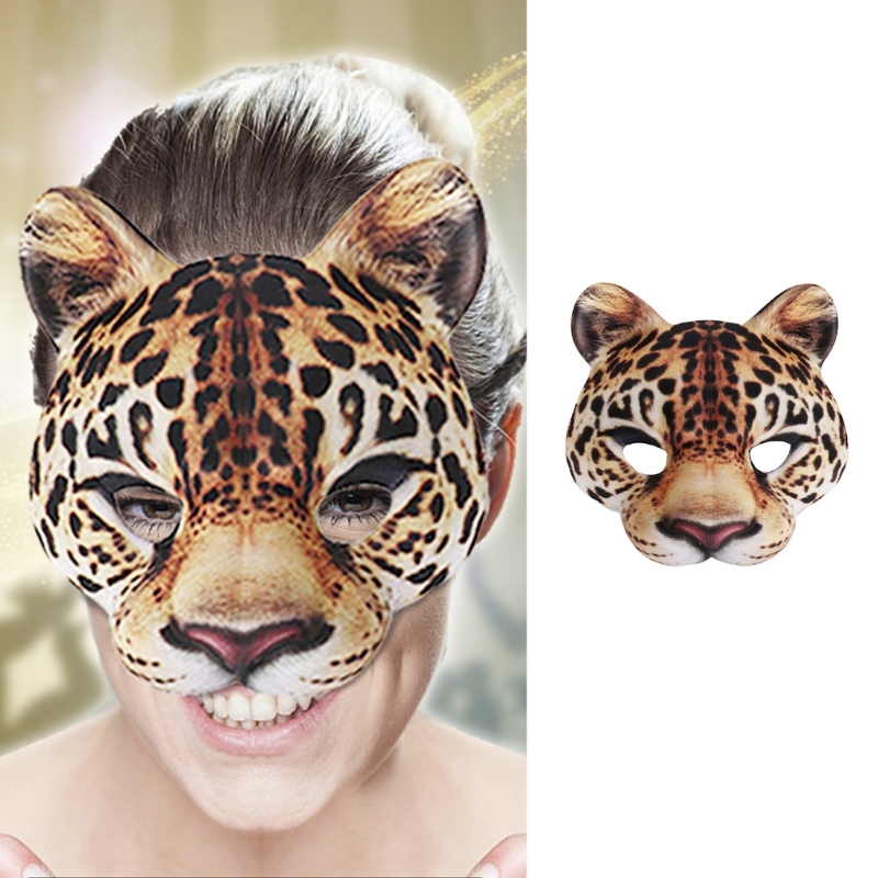 Leopard Mask Party Mask Dress  - Respirator Half Face 评论和价格