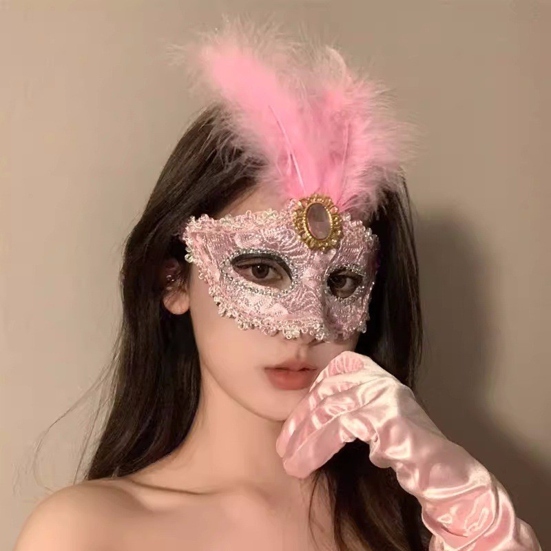 Women Masquerade Mask Venetian - Respirator Half Face 评论和价格