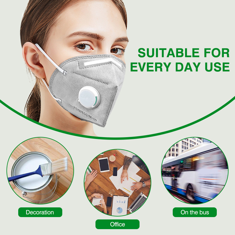 POWECOM KN95 Masks Activated C - Cloth Face Mask Washable 评论和价格
