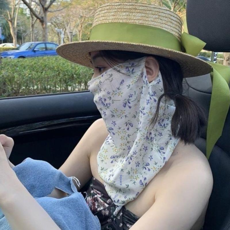 ●Flowers Summer Sunscreen Mask - Kids Face Mask 评论和价格