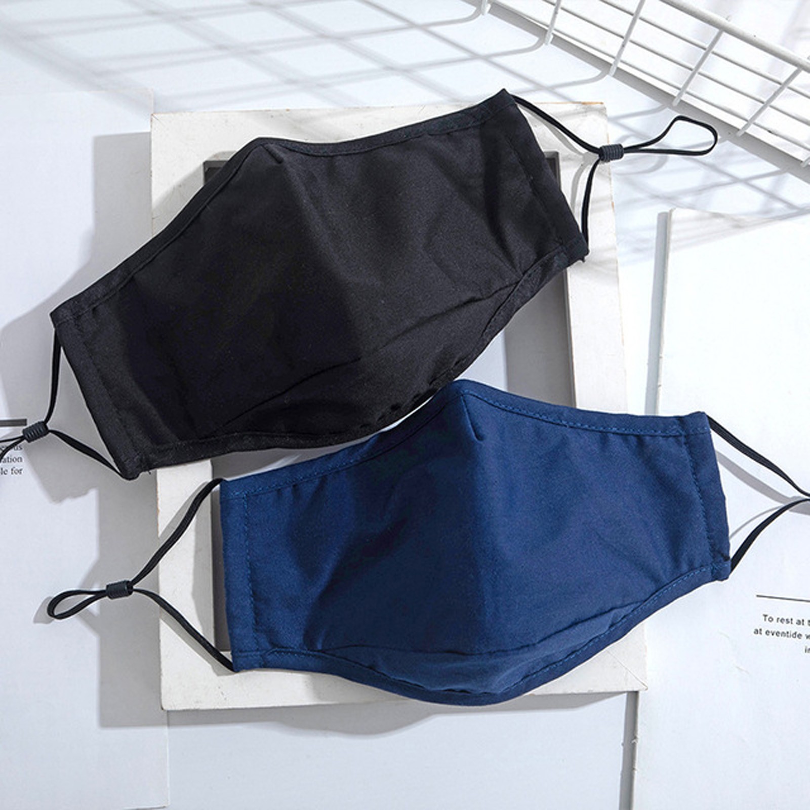 Men and Women Solid Color Faci - Cloth Face Mask Washable 评论和价格