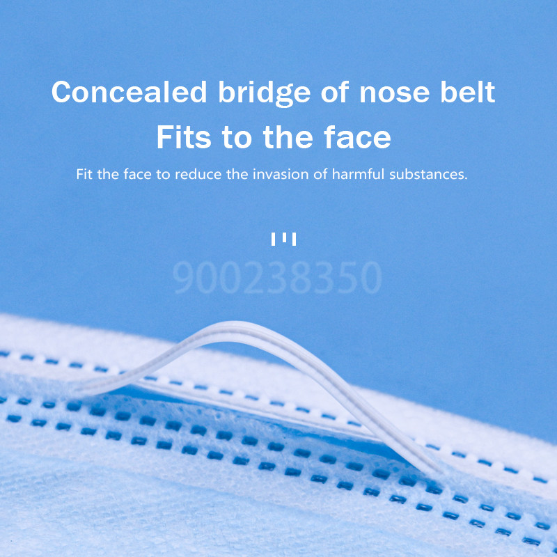 10-500pcs Disposable Adults in - Disposable Mask Blue 评论和价格